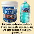 Good quality, Homes Emulsion paint colors for Walls,  paint for walls ,  3- 3.5  litre gallon / bottle & also available in 0.91 ltr -1 litre QTR  pack / bottle.on daraz with very neat finishing and so many attractive shades. 