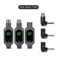Wireless Microphone System XLR Mic Converter Adapter UHF Automatic Transmitter Setup For Condenser Dynamic Mic. 