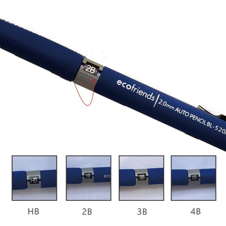 2.0mm%20Mechanical%20Pencil%20Set%202B%20Automatic%20Pencils%20With%20Black%20Lead%20Refills%20For%20Writing%20-%20Image%203