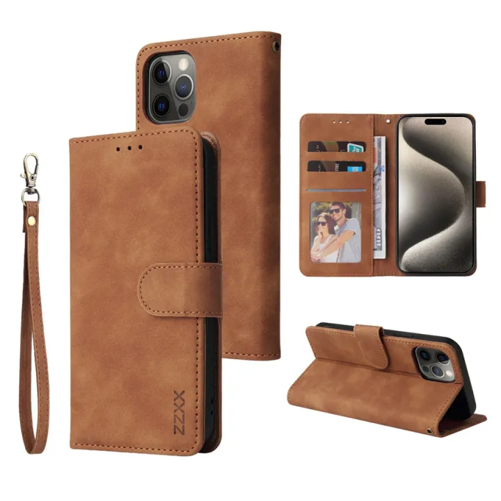 ZZXX%20Wallet%20Card%20Slot%20Holder%20Magnetic%20Flip%20Leather%20Case%20For%20iPhone%2015%20Pro%20Max%2014%20Plus%2013%20Mini%2012%2011%20X%20XS%20XR%20SE%202022%208%207%206s%20Cover%20-%20Image%208