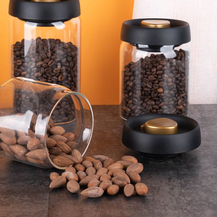 PARACITY%20Vacuum%20Sealed%20Tank%20Coffee%20Bean%20Glass%20Sealed%20Jar%20Household%20Moisture-proof%20Air%20Extraction%20Airtight%20Container%20Coffee%20Set%20-%20Image%207
