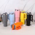 Trendy 40oz Insulated Tumbler with Handle and Straw for Daily Life Travel Iced Coffee Cup Reusable Stainless Steel Insulated Water Bottle 1183ml.