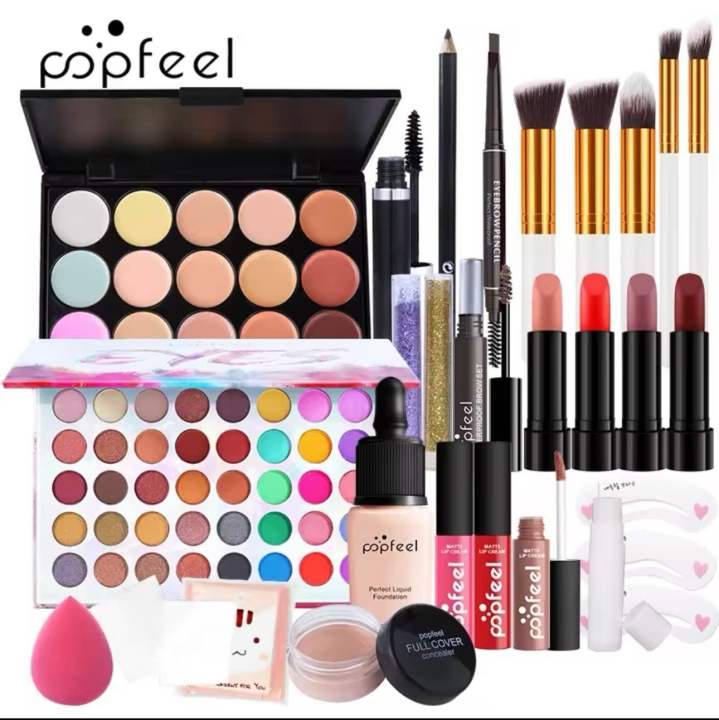 Popfeel%20Makeup%20Set%20for%20Women%20Full%20Kit%20All%20in%20One%20Makeup%20Gift%20set%20Box%20Eyeshadow%20Palette%20Blushes%20Powder%20Lipstick%20Lip%20Gloss%20Pro%20Hot%20-%20Image%206