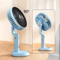 DP 7640 USB Rechargeable Floor Fan Summer Mute ventilator Student Desktop Table Fans for Office Bedroom.