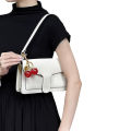 Cherry Keychain Charm Shiny Resin Metal Bag Accessory Elegant for Women Purse or Handbag Decoration.