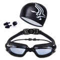 Adult Swimming Glasses Kit Coated Lens Anti Fog Swim Goggles + Cap + Case + Nose Clip + Ear Plugs Men Women Coated Lens Anti Fog. 