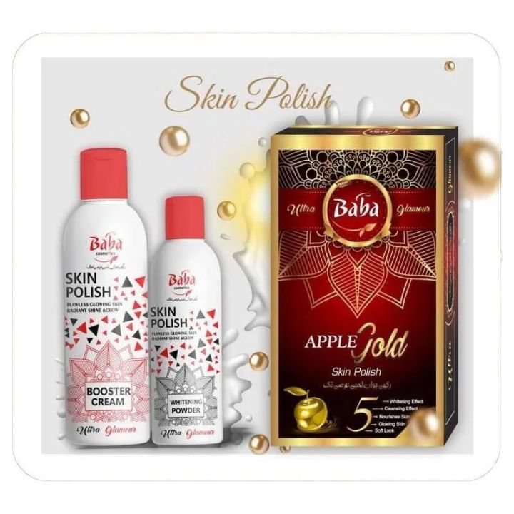 Baba Apple Whitening Skin Polish Pack Free Serum Inshide