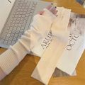 Fingerless Mittens Women Knitted Gloves Cosplay Anime Gloves Winter Arm Warmers Punk Gothic Harajuku Knit Mitten Arm Sleeves.