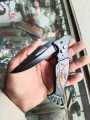 Custom handmade stainless steel powder cotead pocket knife for sale. 