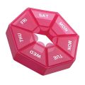 Weekly 7-day Pill Organizer Portable Travel Pill Box Multifunctional Small Medicine Case Black. 
