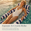Inflatable Four Tubes Pool Float Durable PVC Floating Bed Comfort Water Raft for Outdoor Water Activities.