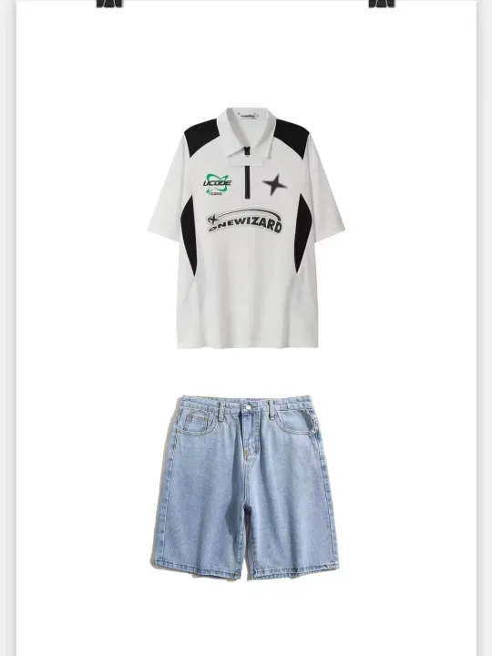 Polo%20shirt%20set%20+%20Korean-style%20fashion%20men's%20shorts%20-%20Image%202