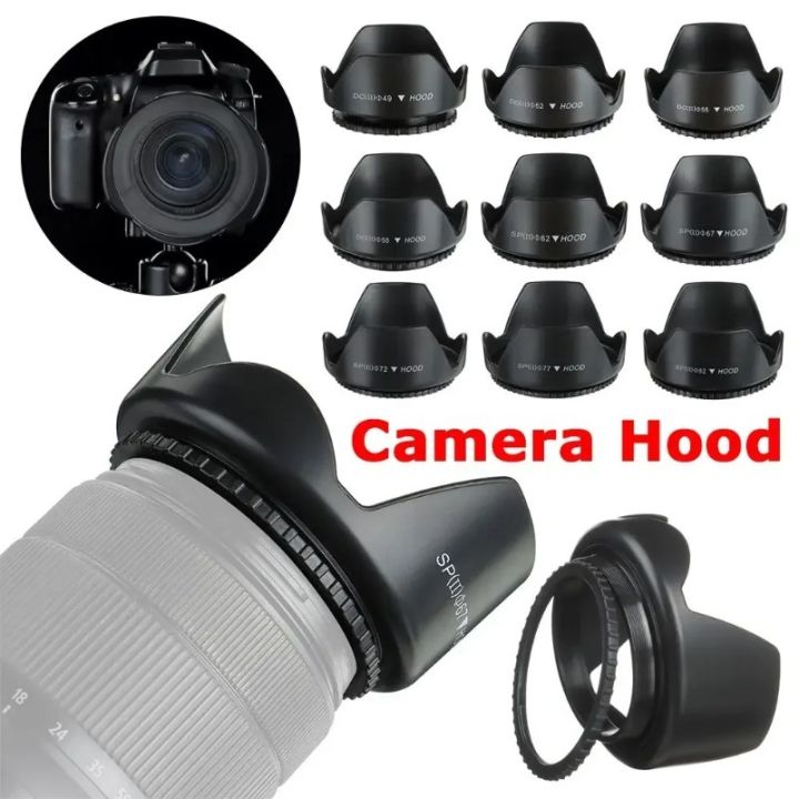 VIKEFON%20Camera%20Lens%20Hood%20-%2049%2052%2058%2055%2062%2067%2072%2077%2082%20MM%20for%20%20%20%20DSLR%20SLR%20Camera%20Lente%20Protector%20Shade%20-%20Image%204