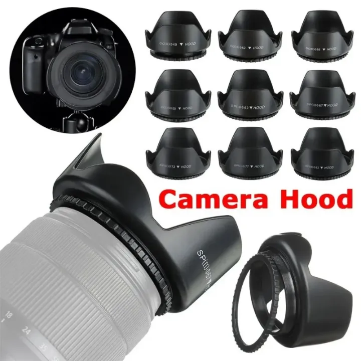 VIKEFON%20Camera%20Lens%20Hood%20-%2049%2052%2058%2055%2062%2067%2072%2077%2082%20MM%20for%20%20%20%20DSLR%20SLR%20Camera%20Lente%20Protector%20Shade%20-%20Image%204