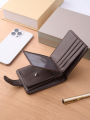 Men Wallets Leather Zipper Purse Man Slim Card Horders Quality Male Short Multi-card Wallet Coin Pocket Purse.