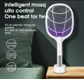 WEIDASI WD-960 Rechargeable Dual-Use Electric Mosquito Racket Mosquito Swatter with LED & Stand.