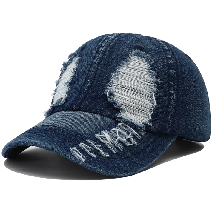 2024%20New%20Solid%20Color%20Ripped%20Baseball%20Cap%20Washed%20Denim%20Snapabck%20Hat%20Hip%20Hop%20Breathable%20Streetwear%20Distressed%20Hats%20for%20Women%20Men%20-%20Image%207