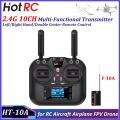 HotRC HT-10A 2.4G 10CH Multi-Functional Transmitter HT10A Left/Right Hand Remote Control w/F-10A Receiver for RC Aircraft Plane. 