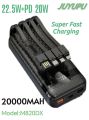 JUYUPU_M820DX 22.5W+PD Super Fast Charging 20000mAh Digital Display Power Bank Compact Portable Fast Charging External Battery Charger 20000mAh Powerbank 100% Authentic_Orginal_powerbank_fastcharging.