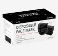 Disposable Face Mask Black 3 Protective Layers, Nose Pin Cover , 50 Pcs-Pack of Box Adult. 