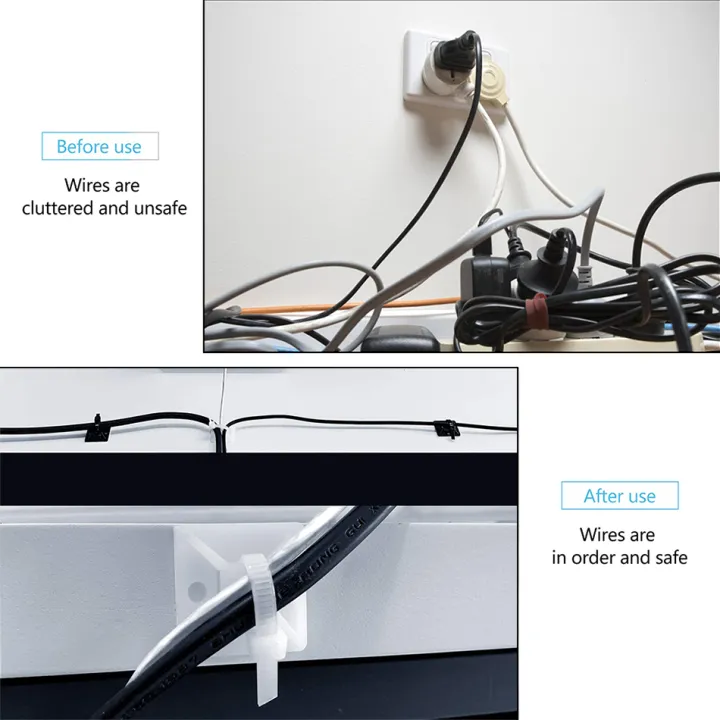 160pcs%20Zip%20Tie%20Mounts%20Self-Adhesive%20Backing%20Cable%20Organizer%20Management%20Clips%20Wall%20Anchors%20for%20Secure%20Wire%20Holding%20Light%20fixation%20-%20Image%203