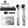 OFFBONDAGE Portable Tool kit Multifunctional Repair Tool Bag Ratchet Wrench Kit Tire Lever Mini Pump Tools Set Bike Accessories. 