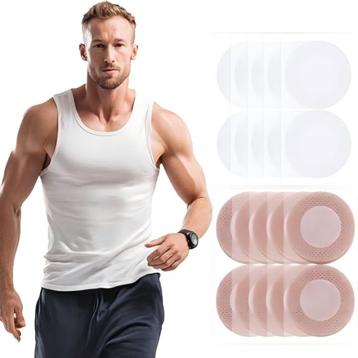 Men's Nipple Patches: Men's Special Anti-Sweat and Anti-Friction Nipple Patches, Invisible and Comfortable for Running and Everyday Wear