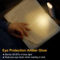 Book Light Brightness Adjustable for Eye-Protection USB Rechargeable LED Clip on Portable Bookmark Light for Reading in Bed Car. 
