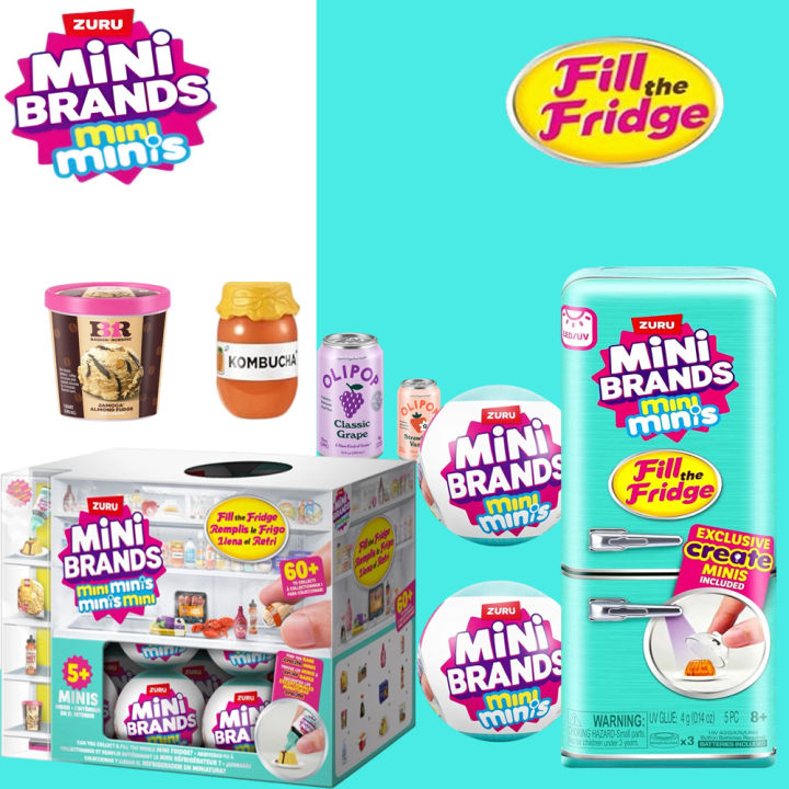 ZURU 5 Surprise Mini Brand Refrigerator Ball Series Blind Box Toys ...