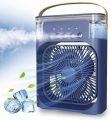 Portable Fan Air Conditioners Upgraded Version USB Electric Fan LED Night Light Water Mist Fun 3 In 1 Air Cooler Humidifie For Home. 