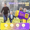 40 hole handheld fully automatic space light bubble machine, electric children's toy without battery and bubble water. 