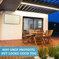 Off-White Premium Waterproof Outdoor TV Protective Cover, Weatherproof Outdoor TV Housing.