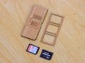 SD Card Case Wooden Memory Card Holder. 