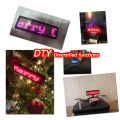 LED Digital Name Badge Insignia DIY Programmable Scrolling Message Board Bluetooth USB Rechargeable Mini LED Display Name Tag. 