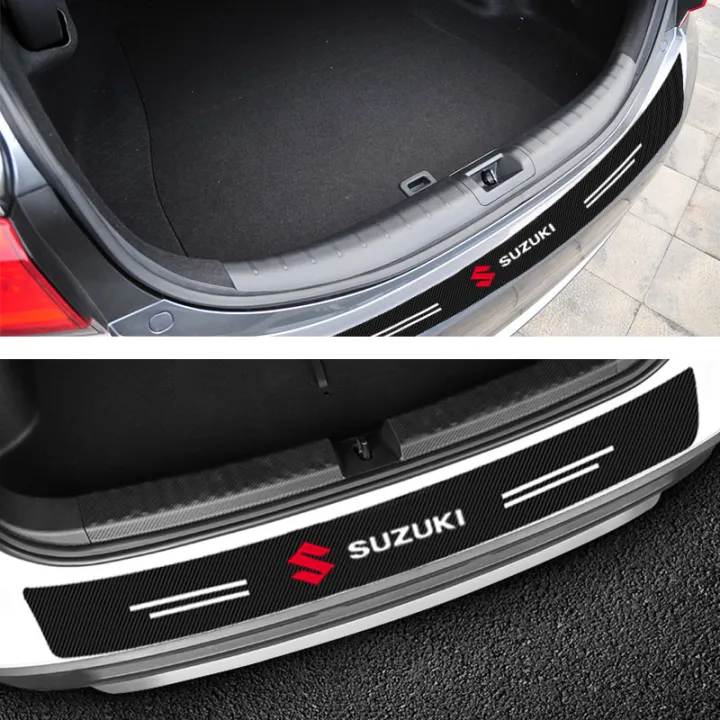 Swift Rear Guard Carbon Fiber Auto Protective Rear Trunk Bumper Guard 3D Stickers For ...