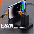 Nylon Braided Zinc Alloy Material Hot Selling High Quality Pd 27W to 65W 4 in 1 Usb Fast Charging Data Cable for Iphone.