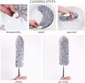 Microfiber Feather Extendable & Bendable Duster – Washable Reusable High Ceiling Cleaning Duster with 100 Inches Stainless Steel Expandable Pole Handle – Flexible Long Reach Dusting Tool for Ceiling Fans, Cobwebs, Walls, and Hard-to-Reach Areas 2 Meter. 