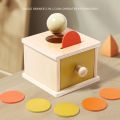 Montessori Infant Puzzle Box Toys Exercise Hand-eye Coordination Permanent Box Round Rectangular Box Baby Toys Grasping Toy. 