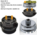 Greener plated iron oil filter replacement cap half inch extension cup oil filter remover for Toyota Altis vios Yaris paper filter model. 
