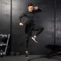 Men's Compression 2-in-1 Shorts – Lycra with Mesh for Support, Breathable, Quick-Dry, Black. 