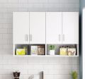 Small kitchen and washroom storage cabinet wall mount, 2 doors cabinet with shelves.. 