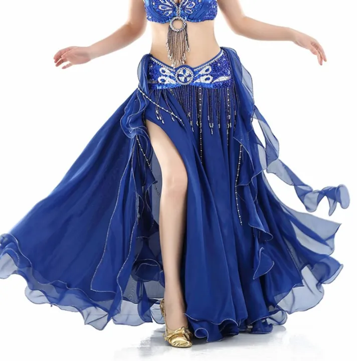 Belly%20Dancing%20Skirt%20Women%20Chiffon%20Spanish%20Skirt%20Shiny%20Sequins%20Tassels%20Dancing%20Skirt%20Show%20Costumes%20-%20Image%204