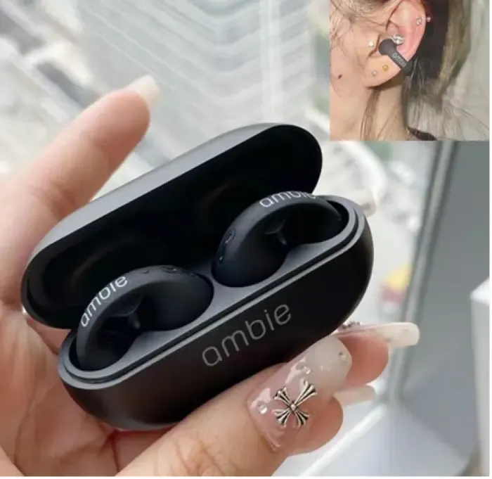 ambie%20Sound%20Earcuffs%20-%20Open%20Ear%20Earbuds%20Bluetooth%20Wireless%20Ear%20Clip%20Headphones%20with%20Built-in%20CVC%208.0%20Compatible%20Microphone%20%7C%206%20hr%20Play%20Clip-on%20Ear%20Cuff%20Headset%20-%20Image%202