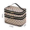 Double-layers Black Mesh Cosmetic Bag Travel Portable Large-Capacity Makeup Case Organizer Storage Pouch Zipper Toiletry Bags.