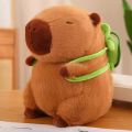 15-30cm Turtle Backpack Capibara Plushies Kawaii Strawberry Hat Capybara Plush Toys Simulation Stuffed Animals Kids BirthdayGift. 