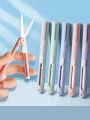 1pc Mini Portable Scissors Paper Cutter Knife 2 In 1 Multifunctional Pocket Pen Shape Scrapbooking Carving Cutting Art Tools. 