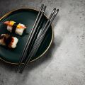5 Pairs Janpanese Reusable Chopsticks Black Sushi Sticks For Food Noodles Alloy Chinese Korean Chopsticks Kitchen Tableware.