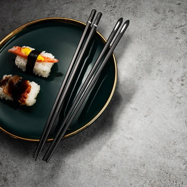 5%20Pairs%20Janpanese%20Reusable%20Chopsticks%20Black%20Sushi%20Sticks%20For%20Food%20Noodles%20Alloy%20Chinese%20Korean%20Chopsticks%20Kitchen%20Tableware%20-%20Image%205