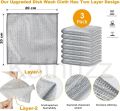 Multipurpose Wire Dishwashing Rags for Wet and Dry Stainless Steel Scrubber Non-Scratch Wire Dishcloth for Washing Dishes Sinks Counters Easy Rinsing Machine Washable Pack Of 3. 