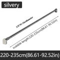Adjustable Stainless Steel Shower Curtain Rod Clothes Drying Rack No-Drill Telescopic Pole for Laundry Room Bathroom. 